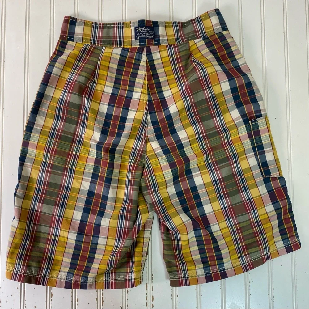 Polo‎ Ralph Lauren Swim Shorts Boys L 16/18 Plaid